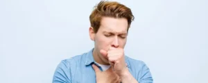image showing a man coughing very differently
