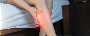 image showing a leg with pain in the lower leg area